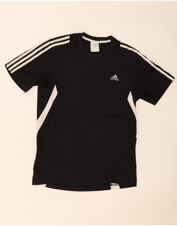 Adidas Herre T-Shirt Top Medium Sort Colourblock Polyester