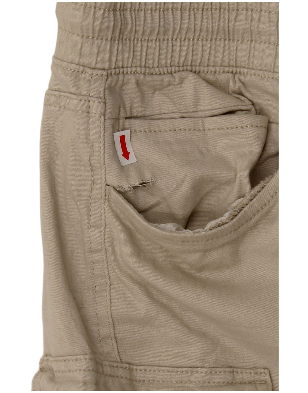 IZOD Herre Slim Fit Cargo Shorts Små W29 Beige Bomuld