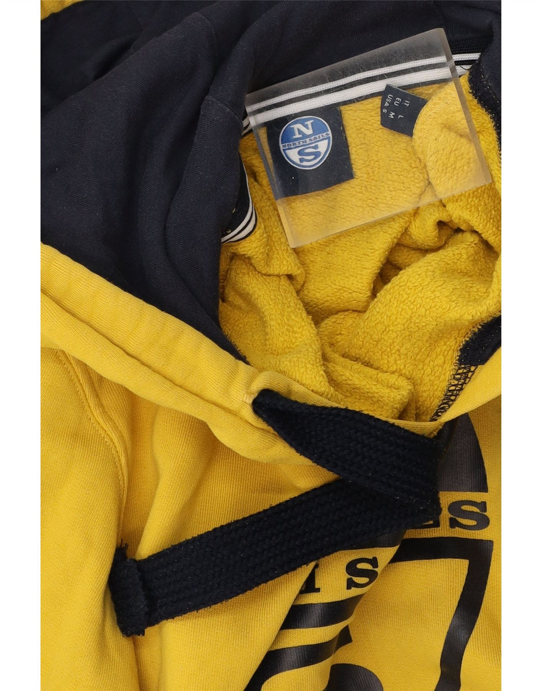 North Sails Herre grafisk hættetrøje Jumper Medium Gul Bomuld