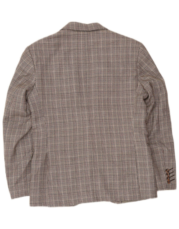 Pierre Cardin Herre 1-knap blazerjakke EU 46 Small Grey Houndstooth