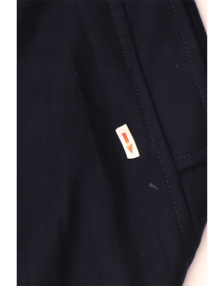 Benetton Dame Overfrakke IT 42 Medium Navy Blue Uld
