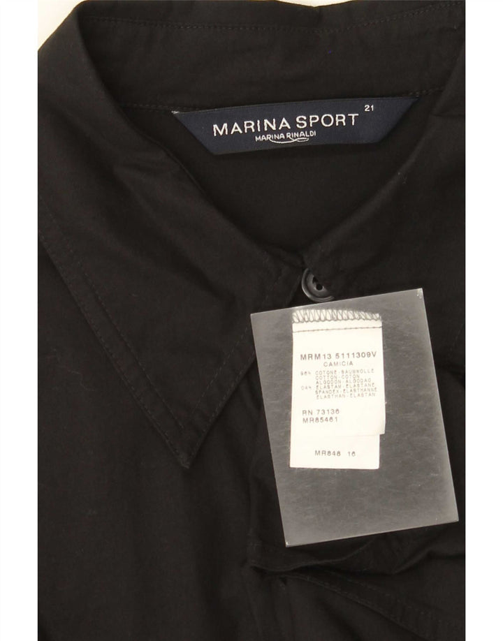 Marina Rinaldi Dameskjorte str. 21 Medium Sort Bomuld