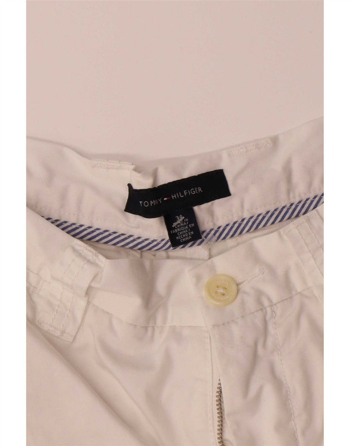Tommy Hilfiger Herre Chino Shorts W34 Stor Hvid Bomuld