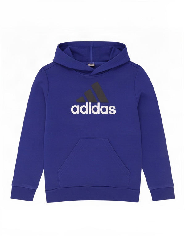 Adidas drenge grafisk hættetrøje 9-10 år blå bomuld