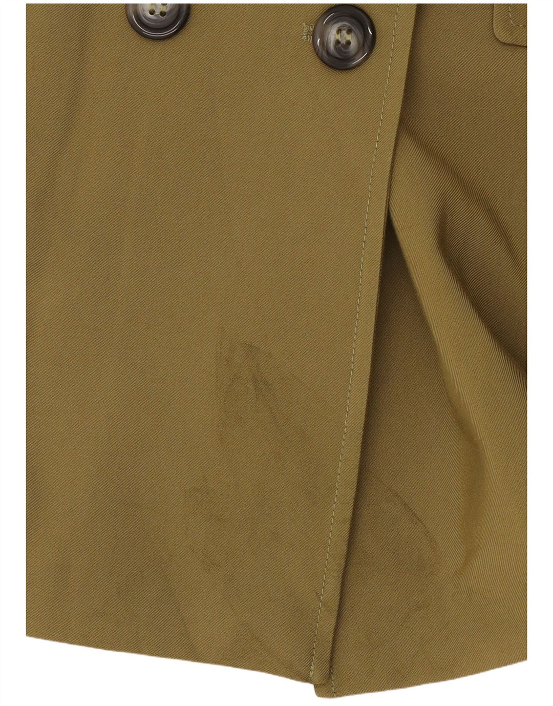 Anna Molinari Dame Dobbeltradet Blazer Jacket UK 10 Small Khaki