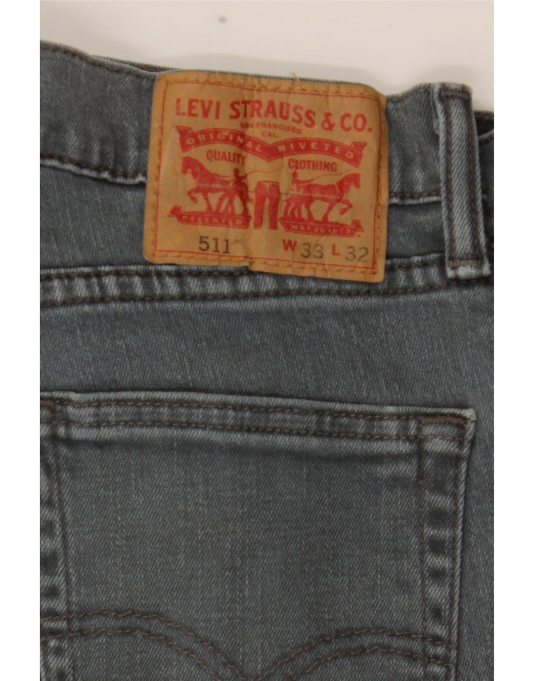 Levi's Herre 511 Slim Jeans W33 L32 Grå Bomuld