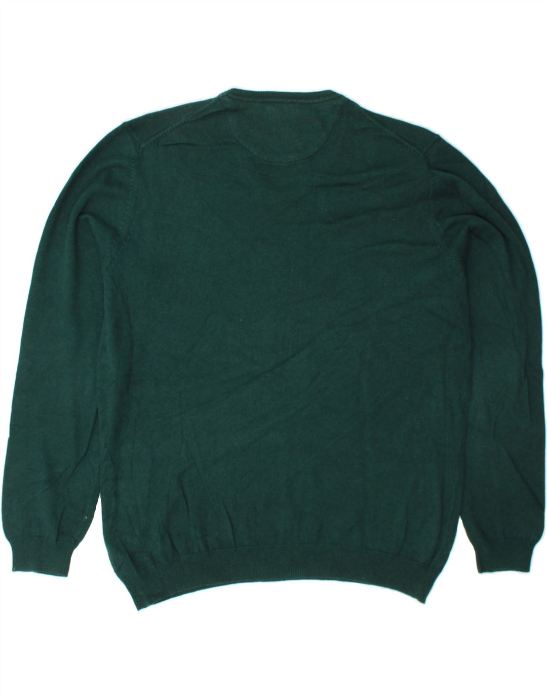 MASSIMO DUTTI Mens V-Neck Jumper Sweater XL Green Cotton Vintage Massimo Dutti and Second-Hand Massimo Dutti from Messina Hembry 