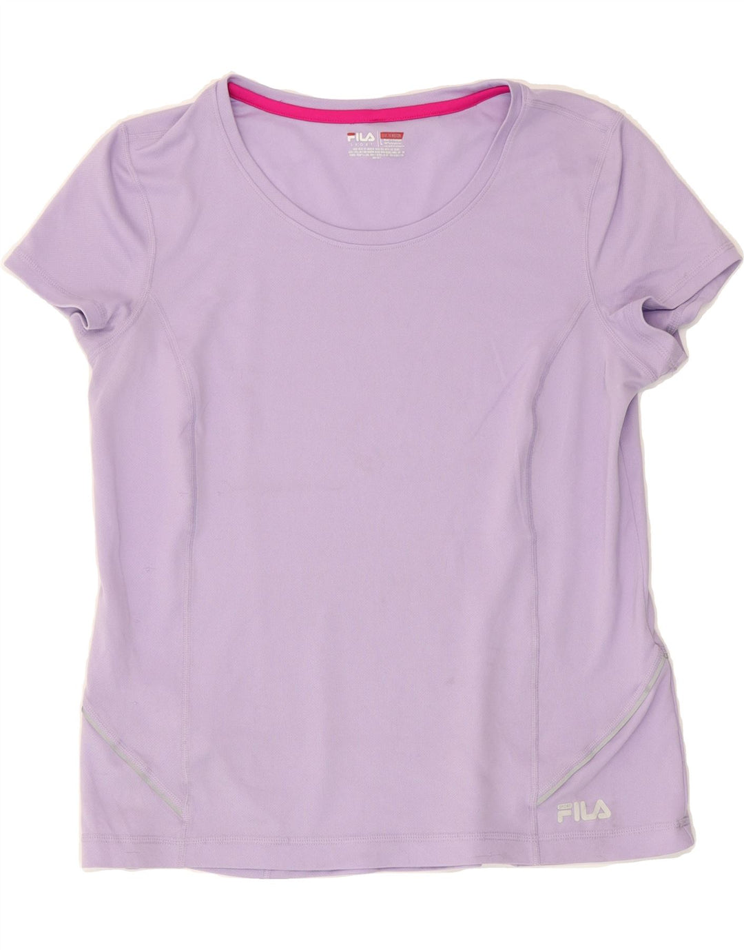 FILA Womens T-Shirt Top UK 14 Large Purple Polyester Vintage Fila and Second-Hand Fila from Messina Hembry 
