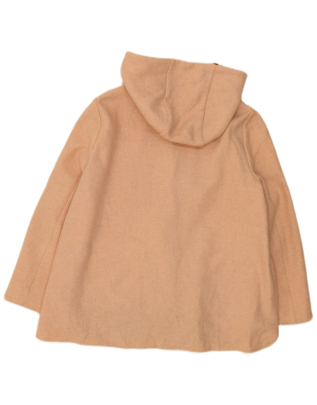 Zara Dame Hættefrakke UK 18 XL Beige Uld