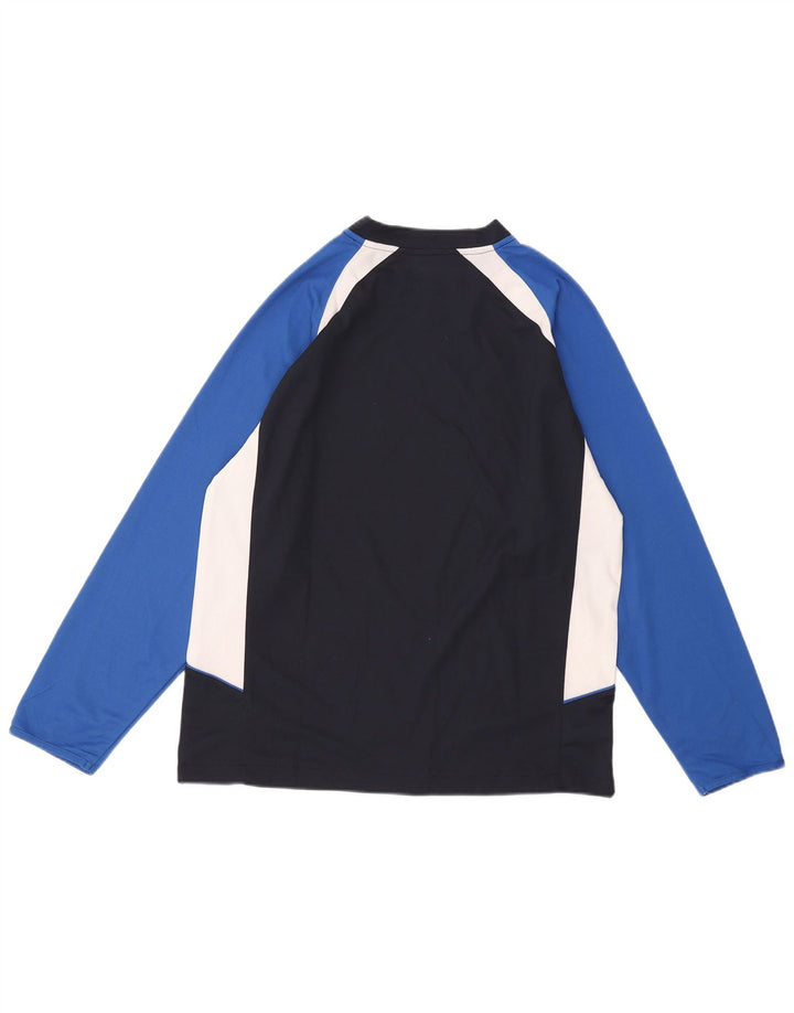 Umbro Herre Top Langærmet Medium Navy Blue Colourblock Polyester