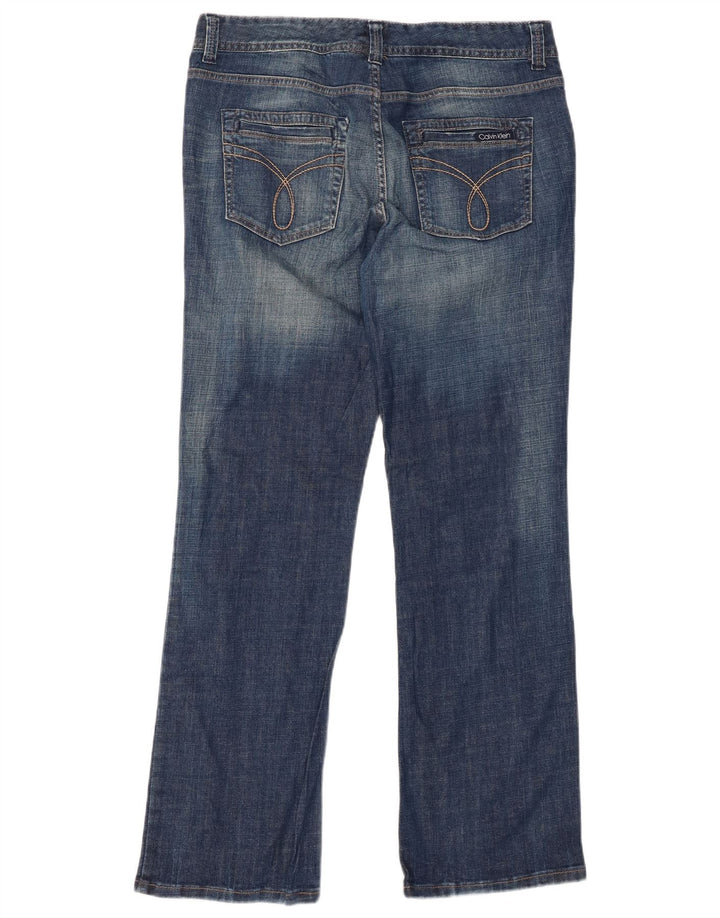 CALVIN KLEIN Dame Bootcut Jeans US 14 XL W34 L31 Blå Bomuld