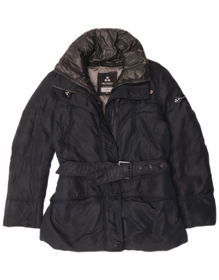 PEUTEREY Polstret jakke til kvinder UK 22 3XL Marineblå polyethylen