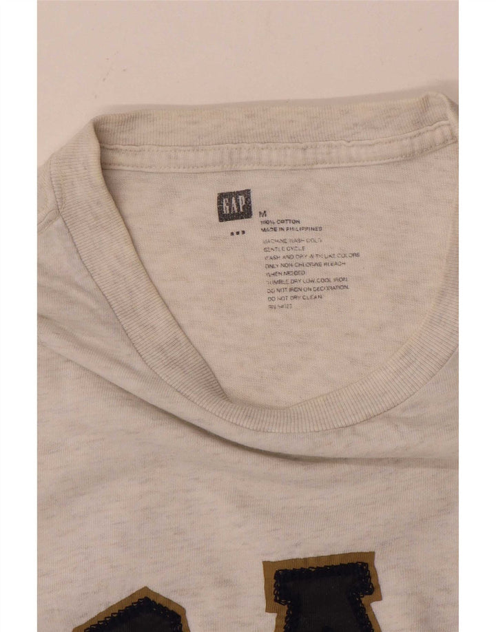 Gap Herre grafisk T-shirt Top Medium Grey Flecked Bomuld
