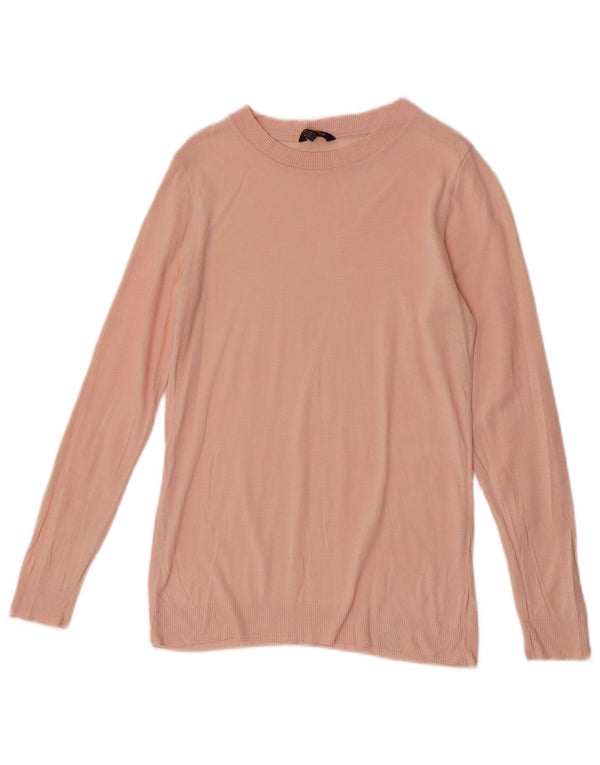 Massimo Dutti Womens Top Long Sleeve UK 8 Small Pink