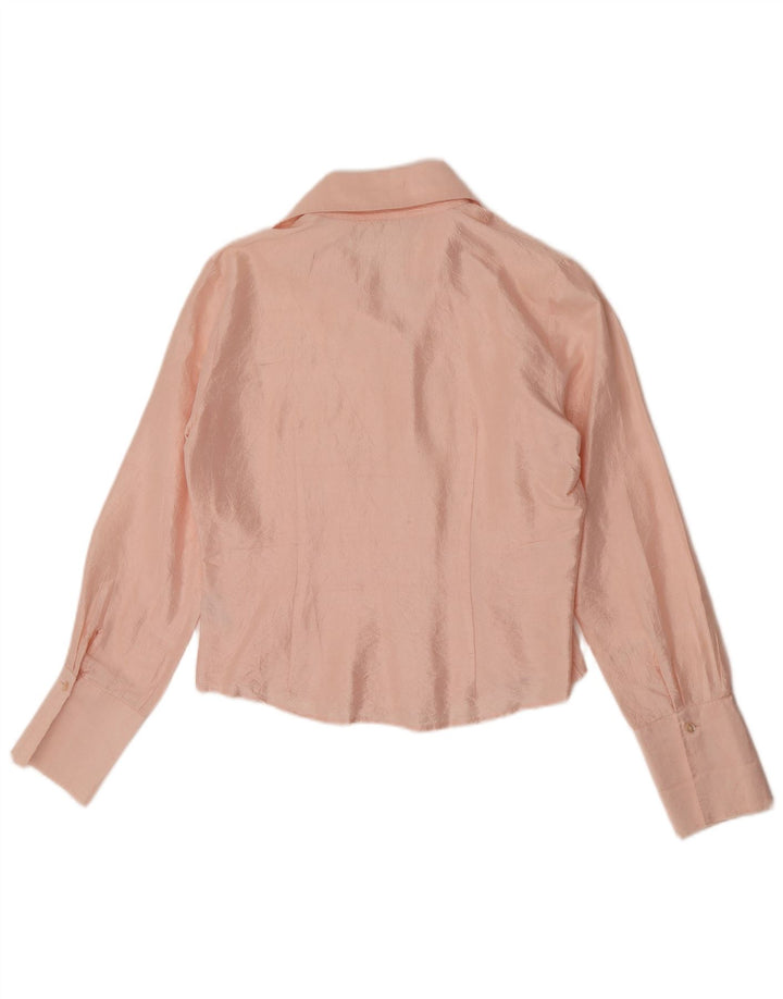 Naracamicie skjortebluse til kvinder UK 14 Medium Pink Silk