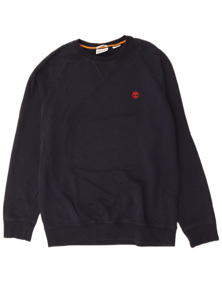 Timberland Herre Regular Fit Sweatshirt Jumper Stor marineblå bomuld