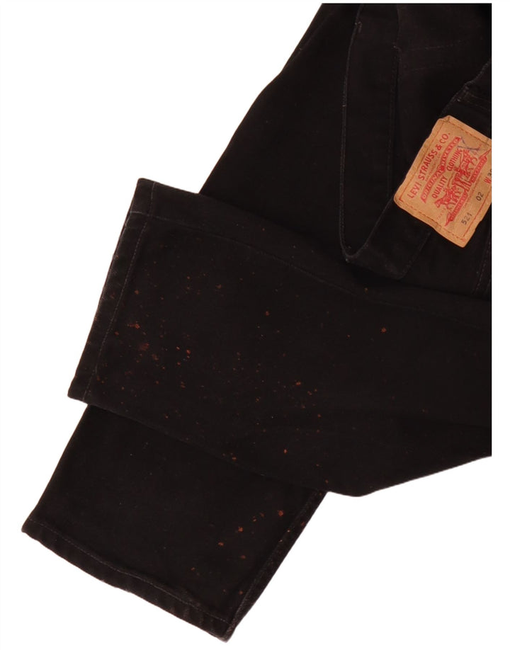 Levi's Herre 521 Straight Jeans W30 L32 Sort Bomuld