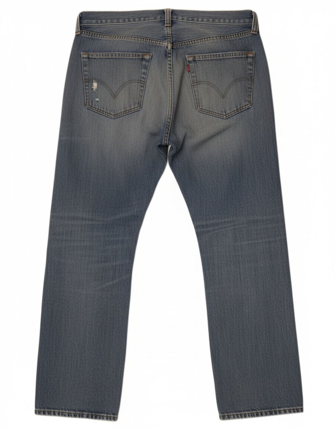 Levi's Mens 501 Distressed Straight Jeans W36 L30 Blå