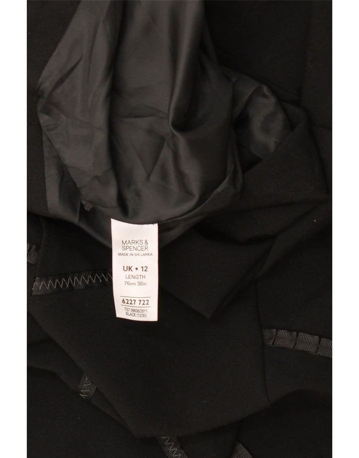 Marks & Spencer A-line nederdel til kvinder UK 12 Medium W34 Sort Geometrisk