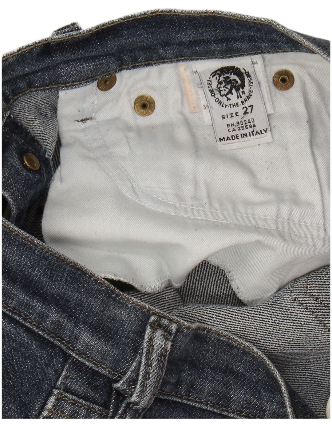 DIESEL Lige jeans til kvinder W27 L30 Marineblå bomuld