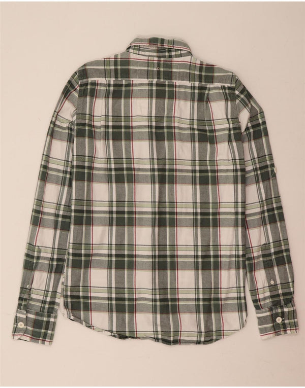 Superdry Flannelskjorte til mænd, medium grøn plaid bomuld