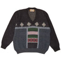 South Coast Herre V-hals sweater Stor flerfarvet geometrisk