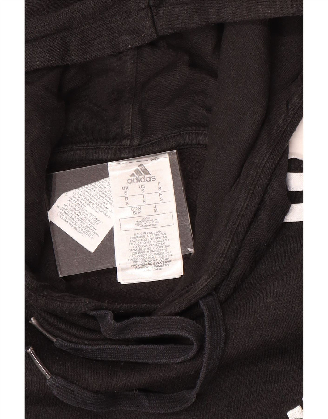 Adidas Hættetrøje til mænd, lille sort polyester