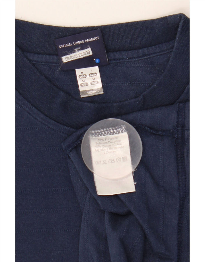 Umbro Herre T-Shirt Top Medium Marineblå Polyester