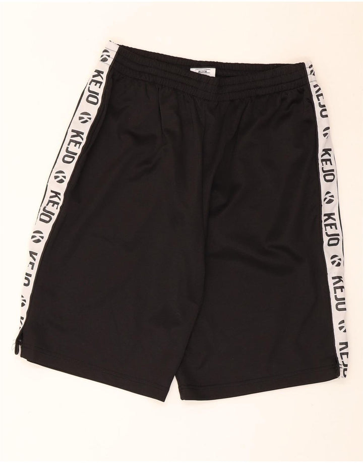Kejo Herre grafiske sportsshorts Medium Sort Colourblock Polyester