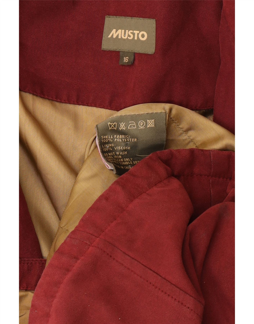 Musto Womens Utility Jacket UK 16 Large Burgundy Polyester