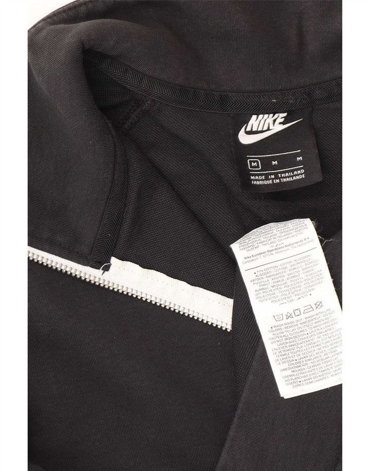 Nike Sweatshirt med lynlås til mænd mellem sort bomuld