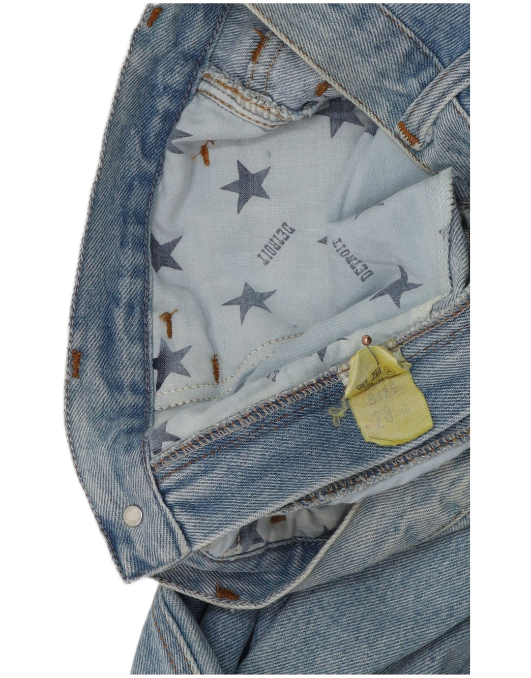 Vintage dame jeans med høj talje, W28 L30 blå bomuld