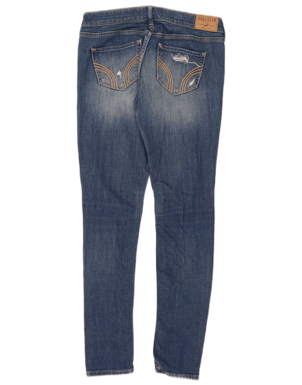 Hollister Kvinder Distressed Skinny Jeans US 5 Small W27 L29 Blue Cotton