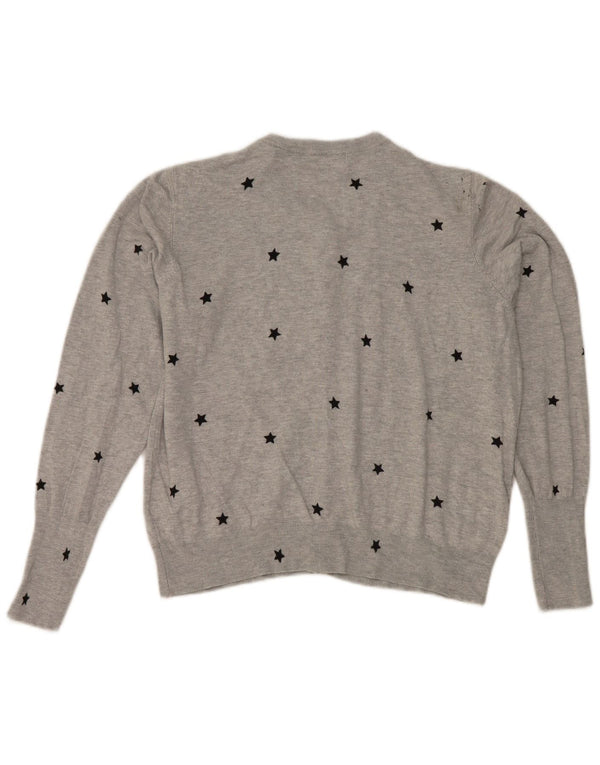 Marks & Spencer Womens Bolero Jumper UK 18 XL Grey Geometric Viscose