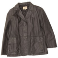 Conbipel Dame 3-knaps læder blazerjakke IT 48 XL Sort