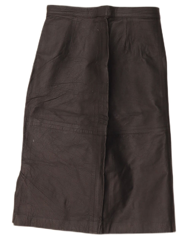 Vintage lædernederdel til kvinder W28 Medium Black