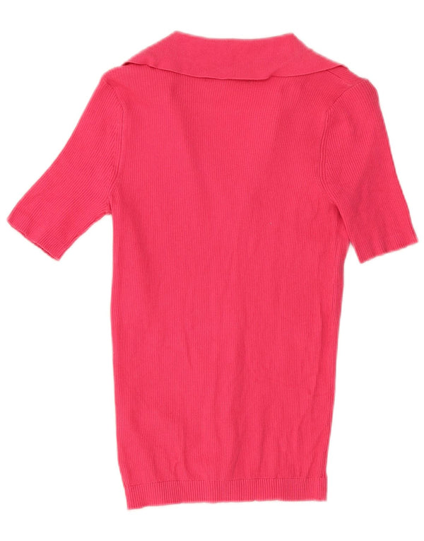 Marks & Spencer Dame Polo Shirt UK 6 XS Pink Bomuld