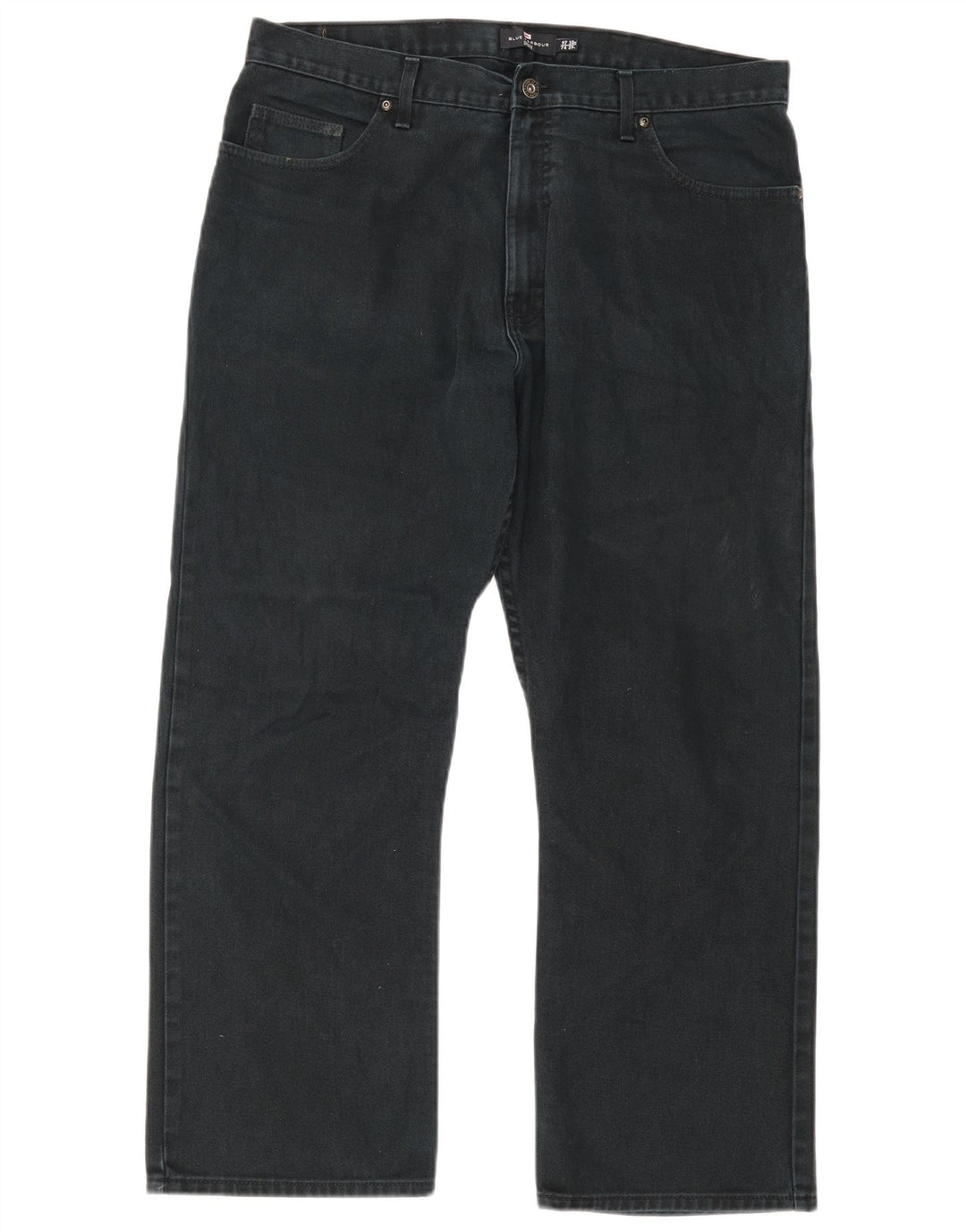Marks & Spencer Herre Blue Harbor Straight Jeans W38 L29 Sort Bomuld