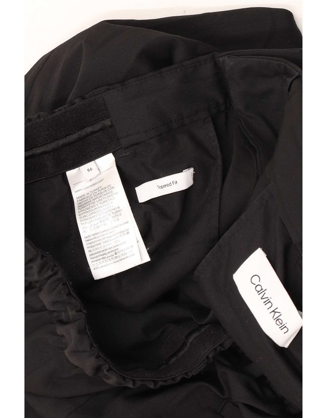 Calvin Klein Herre Tapered Chino Bukser W36 L30 Sort Polyester