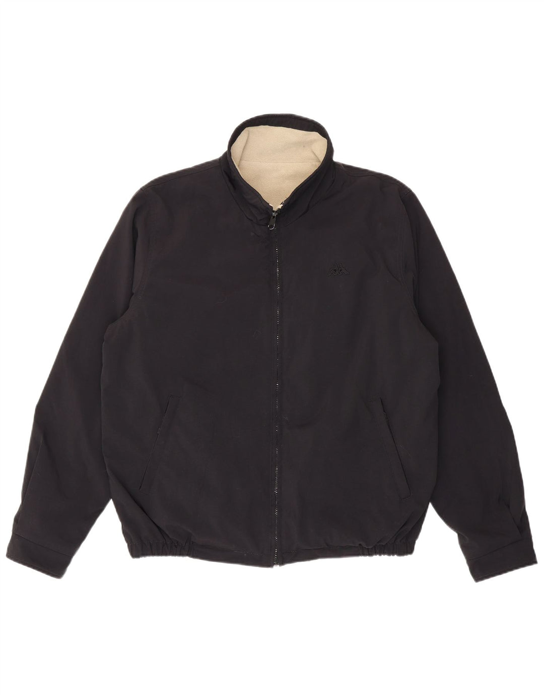 Kappa Herre Bomber Jacket UK 40 Stor Sort Nylon