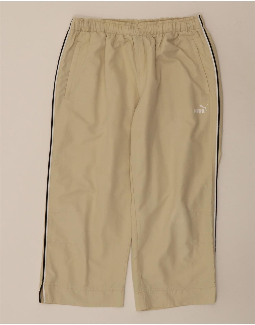 Puma Dame Capri Træningsdragt Bukser UK 14 Large Beige