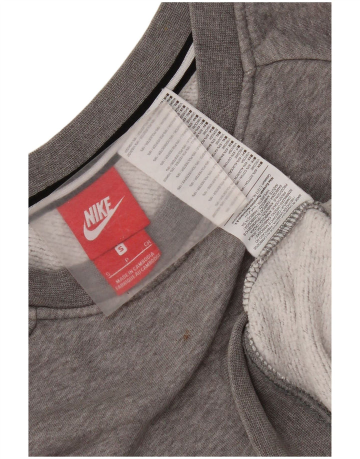 Nike Dame Oversized Sweatshirt Jumper UK 10 Small Grey Bomuld