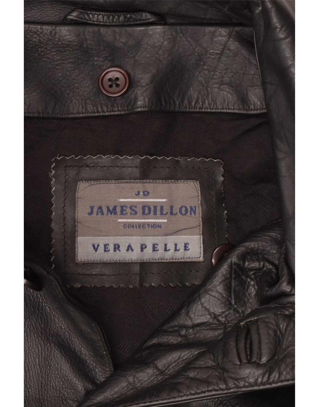 James Dillon Herre Læderjakke UK 42 XL Sort
