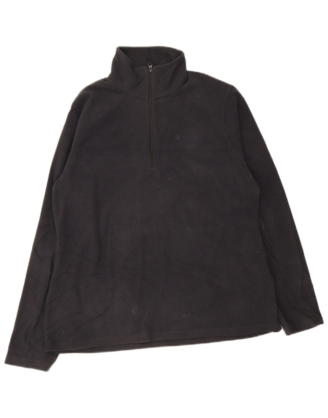 Warehouse Dame Zip Neck Fleece Jumper UK 16 Large Black Polyester