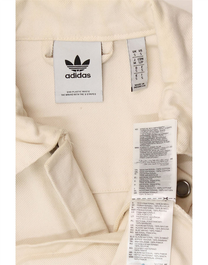 Adidas Herre Bomber Jacket UK 36 Small Off White Bomuld