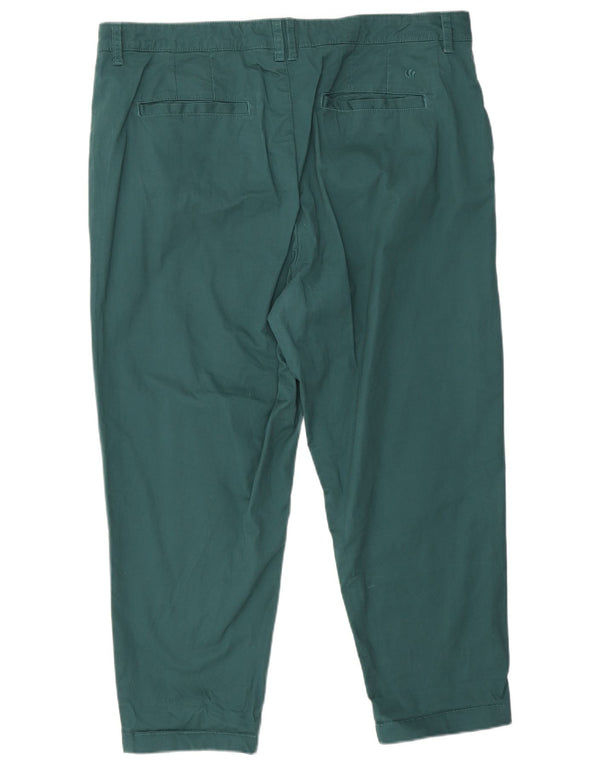 Fat Face Dame Crop Chino Bukser UK 18 XL W40 L25 Grøn Bomuld