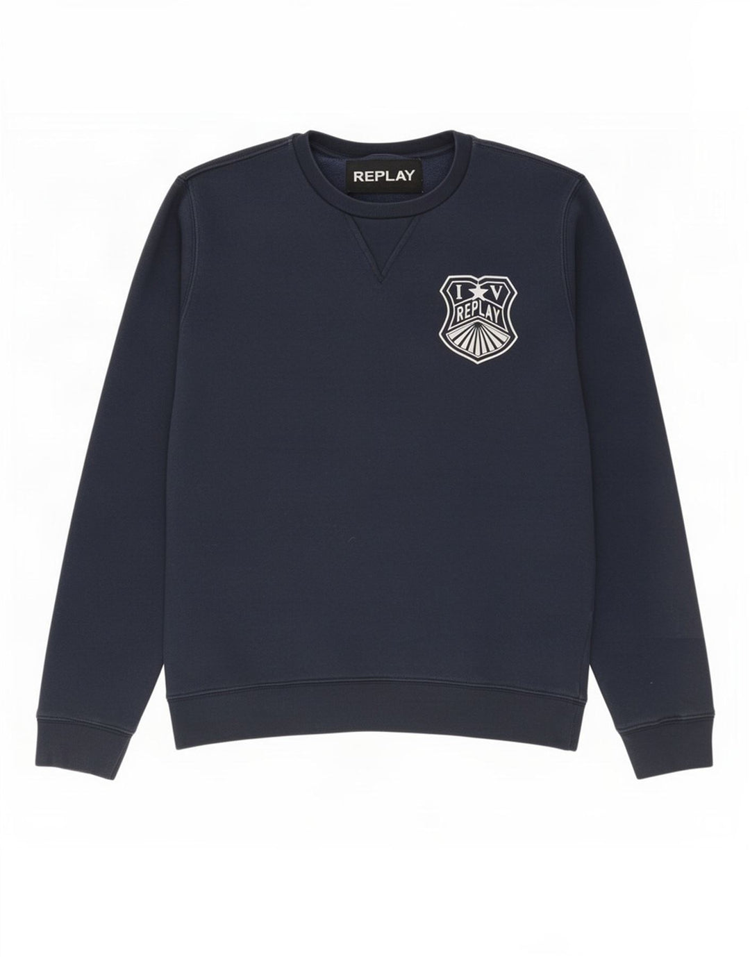 Replay Herre Sweatshirt Jumper Medium Marineblå Bomuld