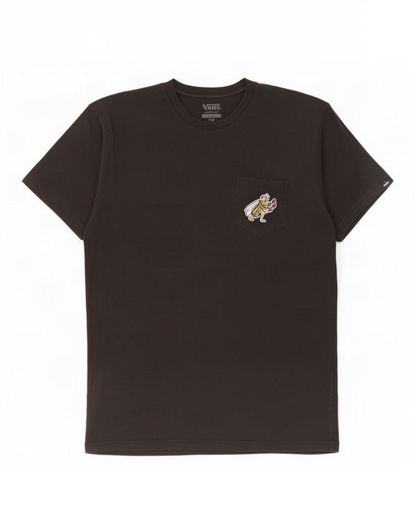 Vans Herre Classic Fit Grafisk T-Shirt Top Medium Sort Bomuld