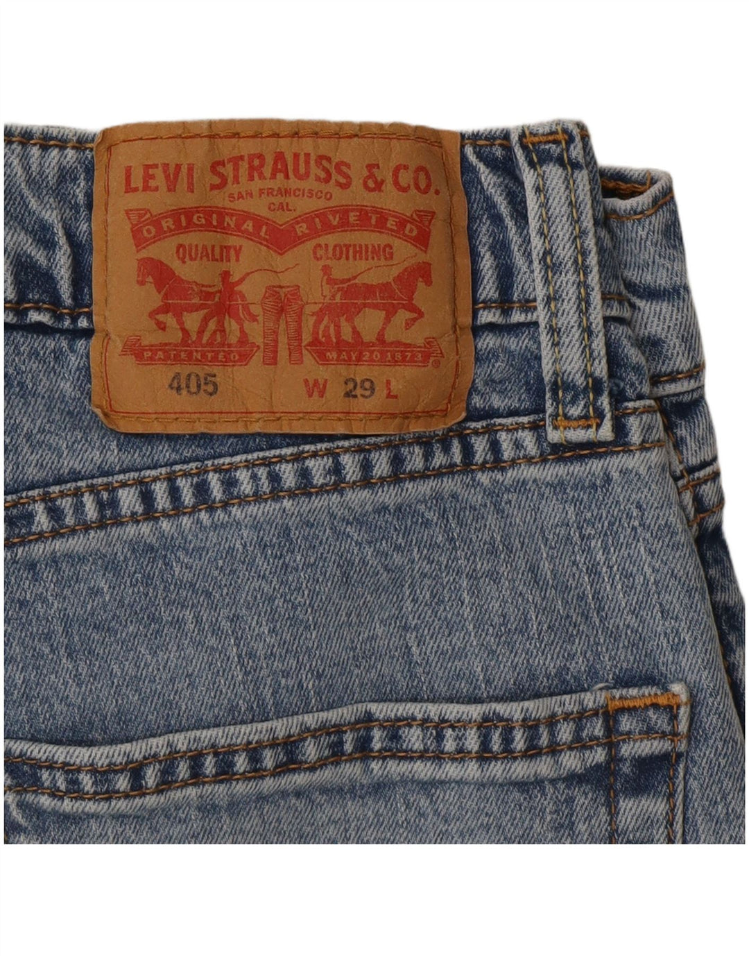 Levi's Herre 405 denimshorts W29 Små blå bomuld