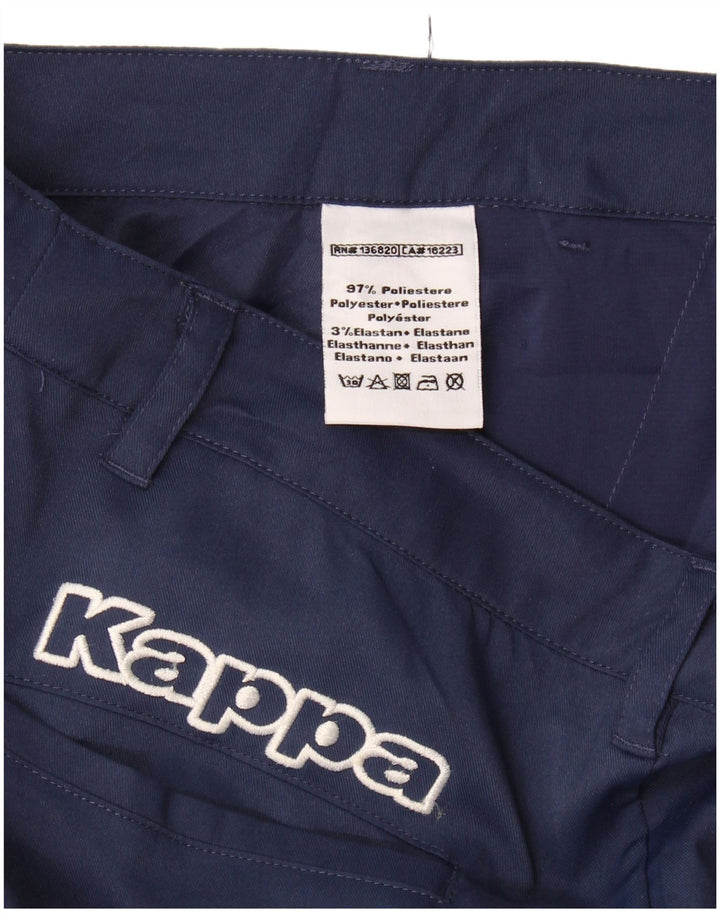 Kappa Graphic Straight Chino Bukser W34 L29 Marineblå polyester